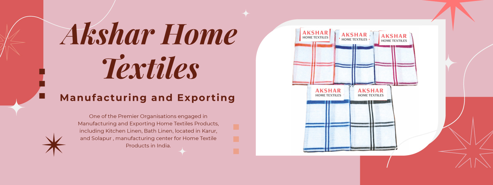 manufacturer and exporter of home textiles